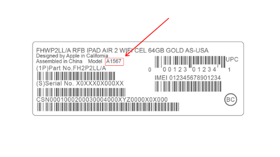 iPhone Box Model Number